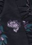Z8 gebloemde jurk Anoek donkergroen paars petrol - Thumbnail 4
