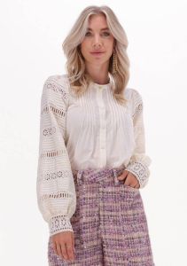 Fabienne Chapot semi-transparante blouse Vreni met open detail gebroken wit