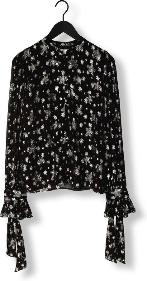 Fabienne Chapot top Kylie met sterren en glitters zwart zilver - Foto 3