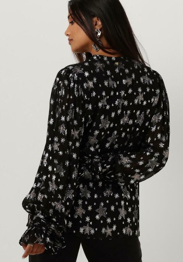 Fabienne Chapot top Kylie met sterren en glitters zwart zilver - Foto 1