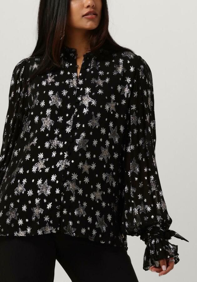 Fabienne Chapot top Kylie met sterren en glitters zwart zilver - Foto 2