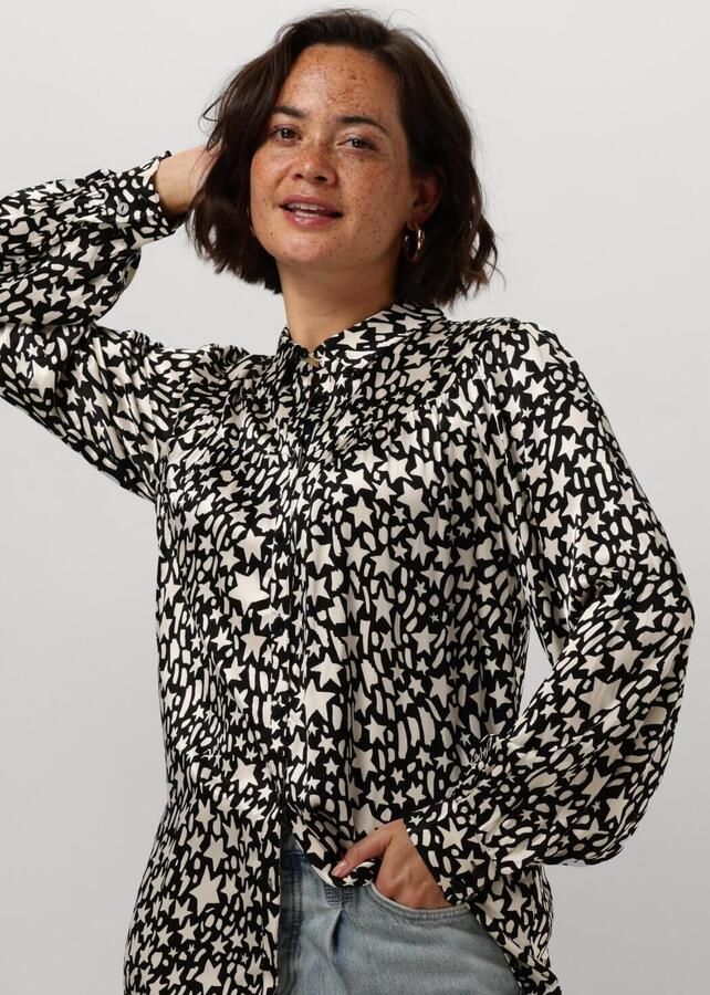 Fabienne Chapot Sterrenprint Lange Mouw Blouse Black Dames - Foto 4