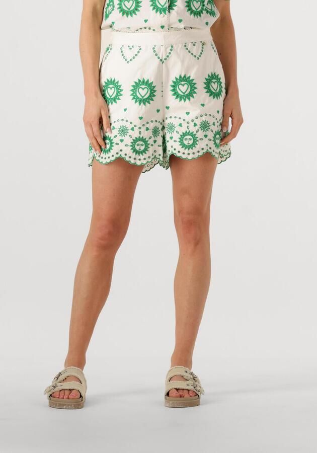 Fabienne Chapot regular waist casual short wit broderie - Foto 4