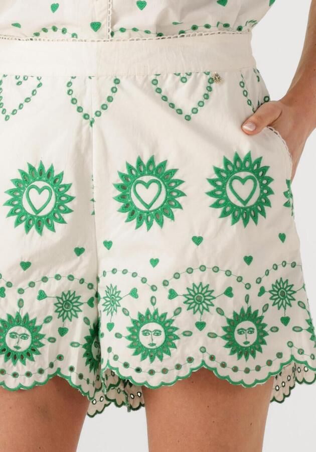 Fabienne Chapot regular waist casual short wit broderie - Foto 3