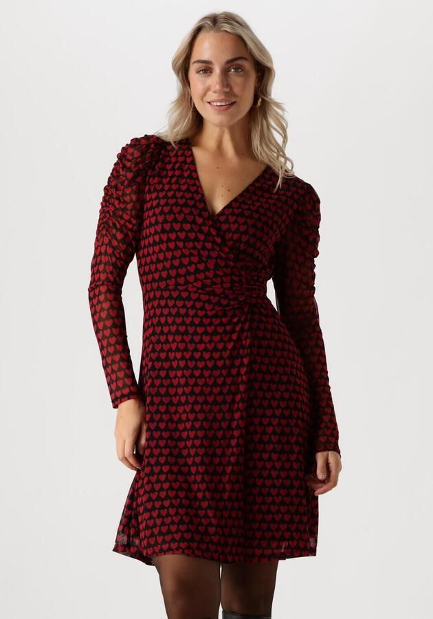 Fabienne Chapot jurk Flake met hartjes rood zwart - Foto 4