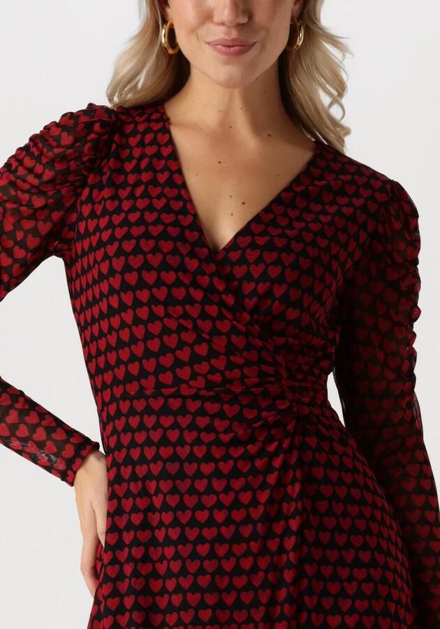 Fabienne Chapot jurk Flake met hartjes rood zwart - Foto 2