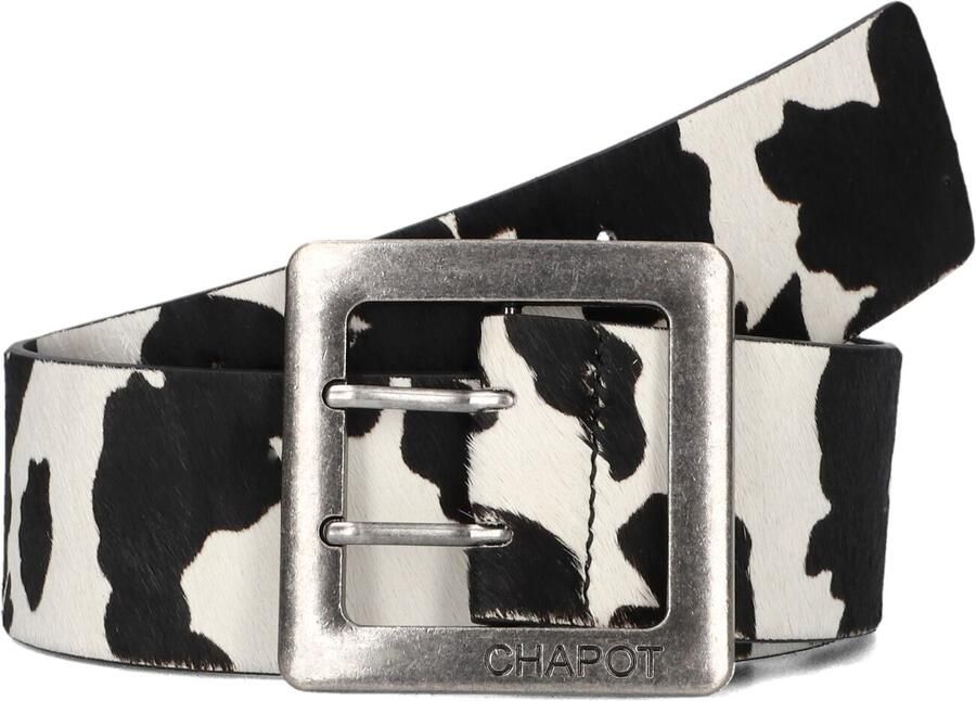 Fabienne Chapot leren riem Bold Cow met koeienprint ecru donkerbruin - Foto 2