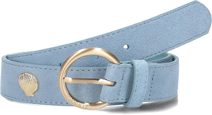 Fabienne Chapot leren riem Studded Shell Belt lichtblauw - Foto 3