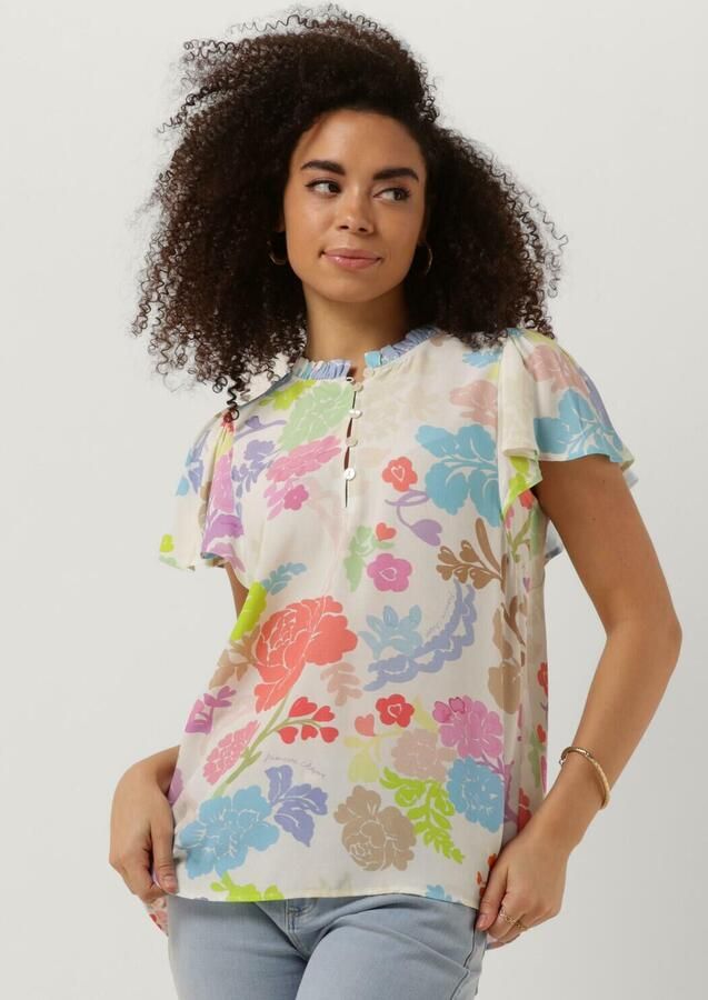Fabienne Chapot Top met vlindermouwen en ruchekraag Multicolor Dames - Foto 4