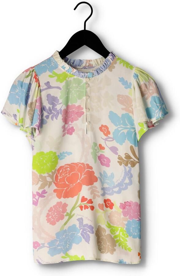 Fabienne Chapot Top met vlindermouwen en ruchekraag Multicolor Dames - Foto 3