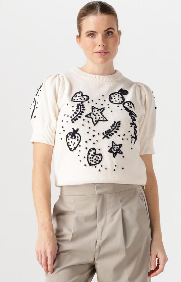FABIENNE CHAPOT Dames Truien & Vesten Edo Short Sleeve Pullover Wit - Foto 4