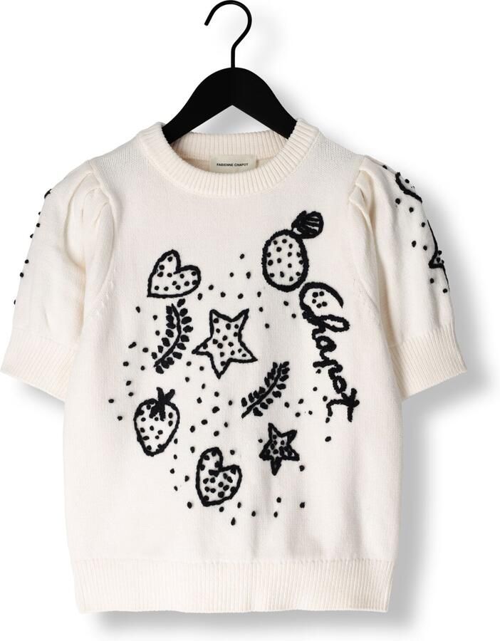 FABIENNE CHAPOT Dames Truien & Vesten Edo Short Sleeve Pullover Wit