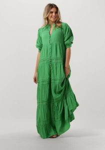 Fabienne Chapot maxi blousejurk Kira Dress met volant groen