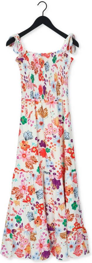 Fabienne Chapot gebloemde maxi jurk Carli gebroken wit oranje