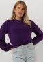 Fabienne Chapot Aubergine Pullover met Gouden Hartjes Purple Dames - Thumbnail 1