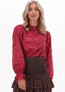 Fabienne Chapot blouse Joan met 3D applicatie donkerrood