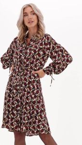 Fabienne Chapot gebloemde blousejurk Frida donkerrood