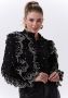 Fabienne Chapot blouse Josie met all over print en borduursels zwart wit - Thumbnail 1