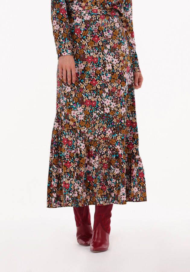 Fabienne Chapot Flowing Midi Rok met Brede Ruche Multicolor Dames