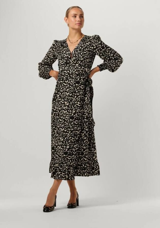 Fabienne Chapot Zwarte Midi Jurk Natalia Stijl Black Dames