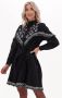 Fabienne Chapot blousejurk Daila met borduursels zwart - Thumbnail 1