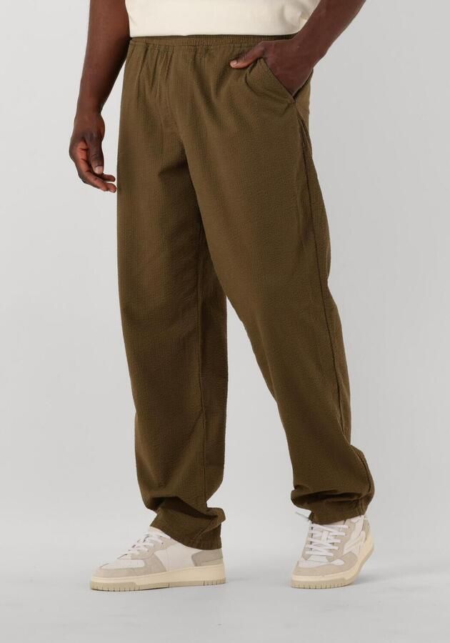FORÉT Forét Heren Broeken Calm Seersucker Pant Khaki - Foto 4