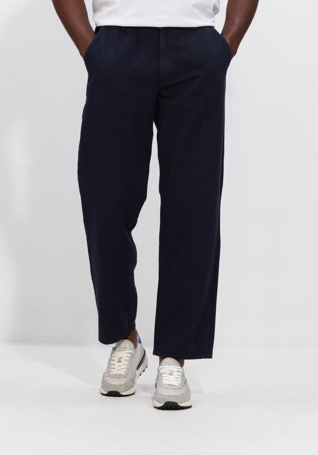 FORÉT Forét Heren Broeken Clay Twill Pants Donkerblauw - Foto 2