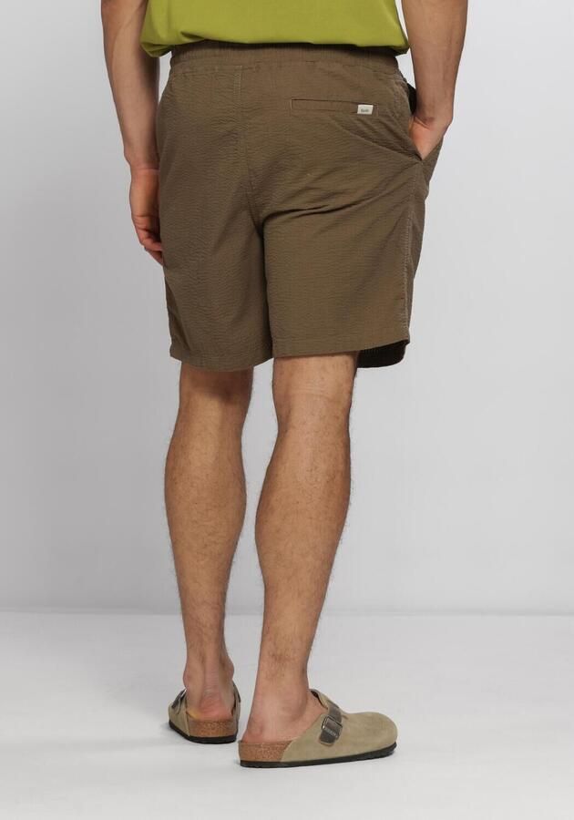 FORÉT Forét Heren Broeken Hush Seersucker Shorts Khaki - Foto 3