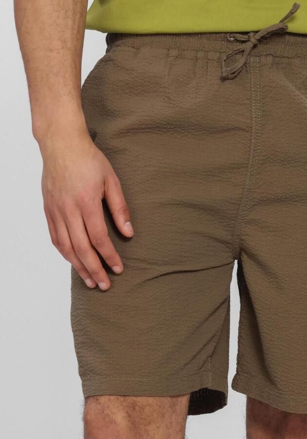 FORÉT Forét Heren Broeken Hush Seersucker Shorts Khaki - Foto 4