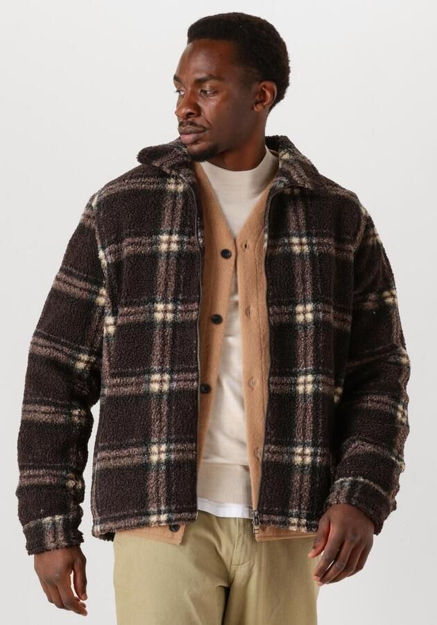 FORÉT Forét Heren Jassen Cabin Zip Fleece Bruin - Foto 4