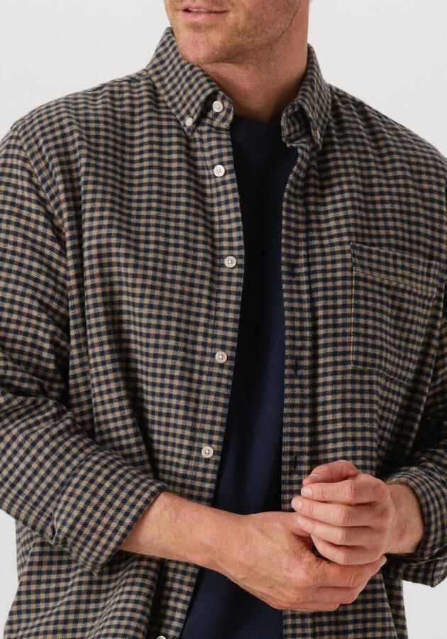 FORÉT Forét Heren Overhemden Creek Flannel Shirt Bruin - Foto 3
