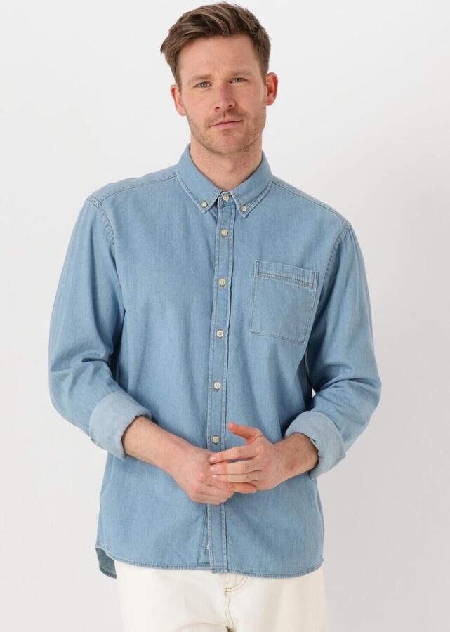 FORÉT Forét Heren Overhemden Hornet Chambray Shirt Lichtblauw - Foto 4