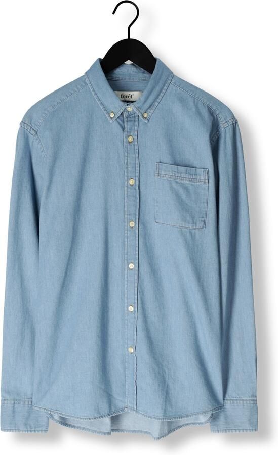 FORÉT Forét Heren Overhemden Hornet Chambray Shirt Lichtblauw - Foto 3