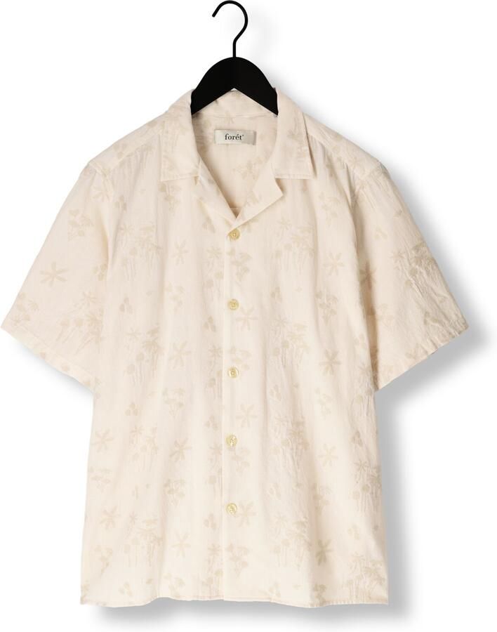 FORÉT Forét Heren Overhemden Peer Flower Jacquard Ss Shirt Beige