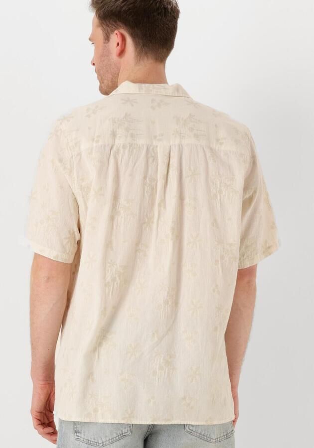 FORÉT Forét Heren Overhemden Peer Flower Jacquard Ss Shirt Beige - Foto 2