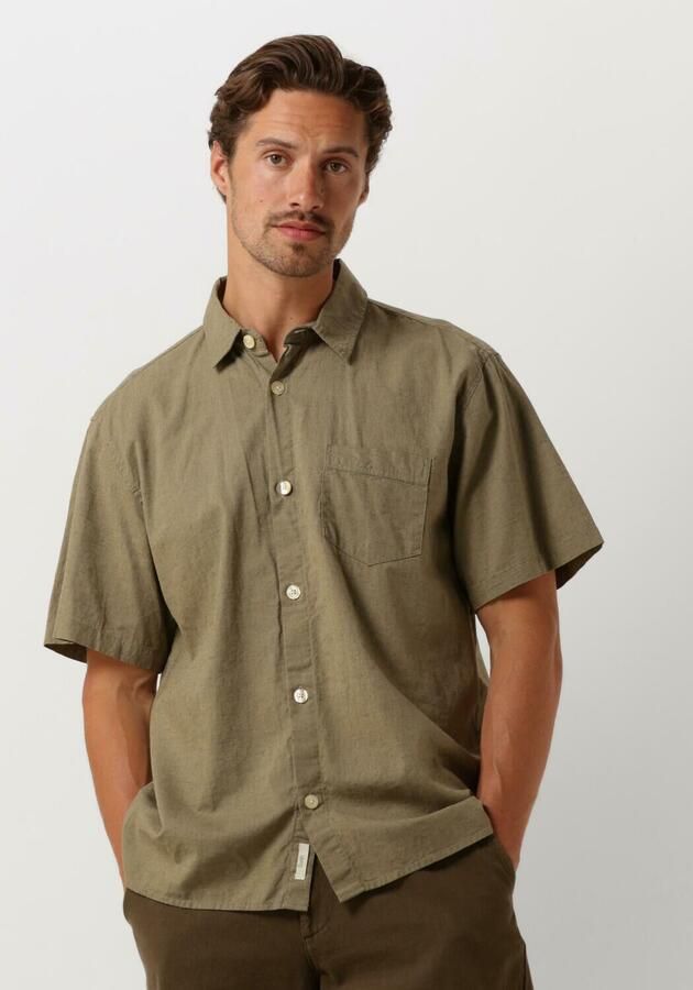 FORÉT Forét Heren Overhemden Serene Linen Ss Shirt Groen - Foto 3