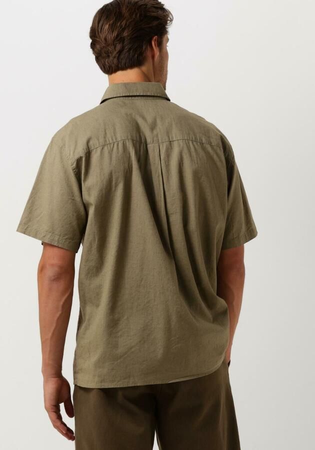 FORÉT Forét Heren Overhemden Serene Linen Ss Shirt Groen - Foto 2