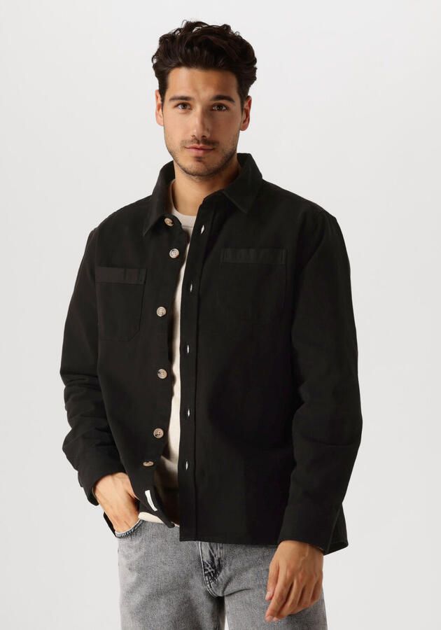 FORÉT Forét Heren Overshirts Fellow Twill Shirt Zwart - Foto 4