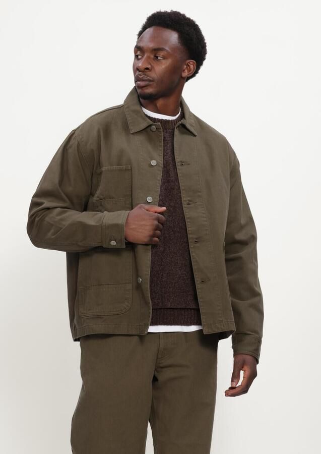 FORÉT Forét Heren Overshirts Forager Twill Jacket Khaki