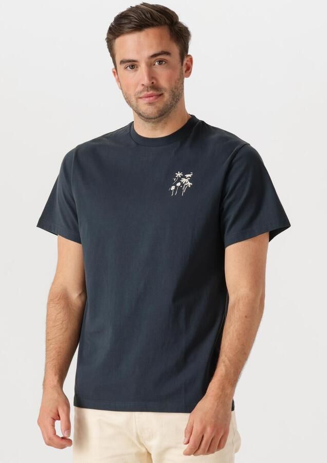 FORÉT Forét Heren Polo's & T-shirts Flora T-shirt Donkerblauw - Foto 4