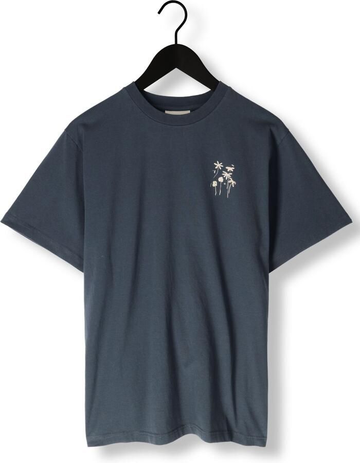 FORÉT Forét Heren Polo's & T-shirts Flora T-shirt Donkerblauw