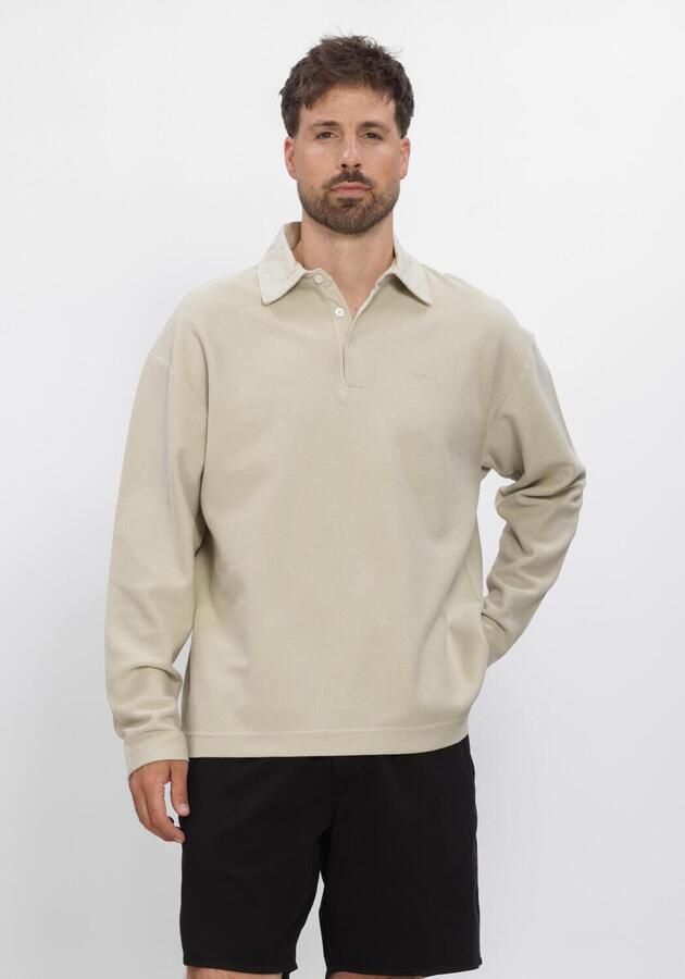 FORÉT Forét Heren Polo's & T-shirts Herb Textured Polo Zand