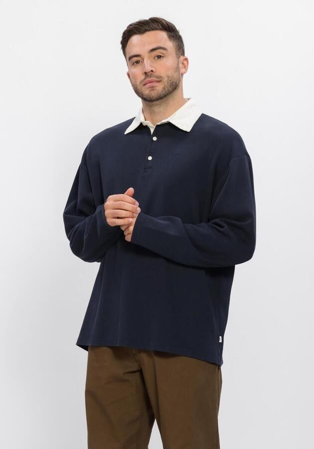 FORÉT Forét Heren Polo's & T-shirts Match Rugby Structured Sweatshirt Donkerblauw