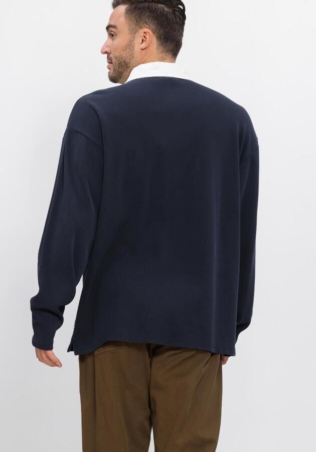 FORÉT Forét Heren Polo's & T-shirts Match Rugby Structured Sweatshirt Donkerblauw - Foto 2