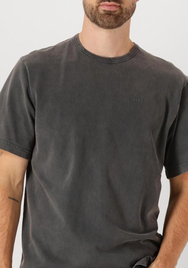 FORÉT Forét Heren Polo's & T-shirts Oak Faded Wash T-shirt Donkergrijs - Foto 3