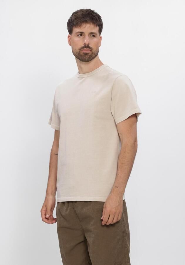 FORÉT Forét Heren Polo's & T-shirts Oak Pigment Dye T-shirt Zand