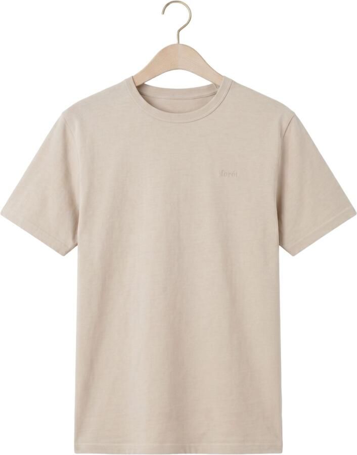 FORÉT Forét Heren Polo's & T-shirts Oak Pigment Dye T-shirt Zand - Foto 2