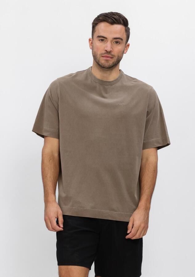 FORÉT Forét Heren Polo's & T-shirts Park Loose Fit T-shirt Taupe