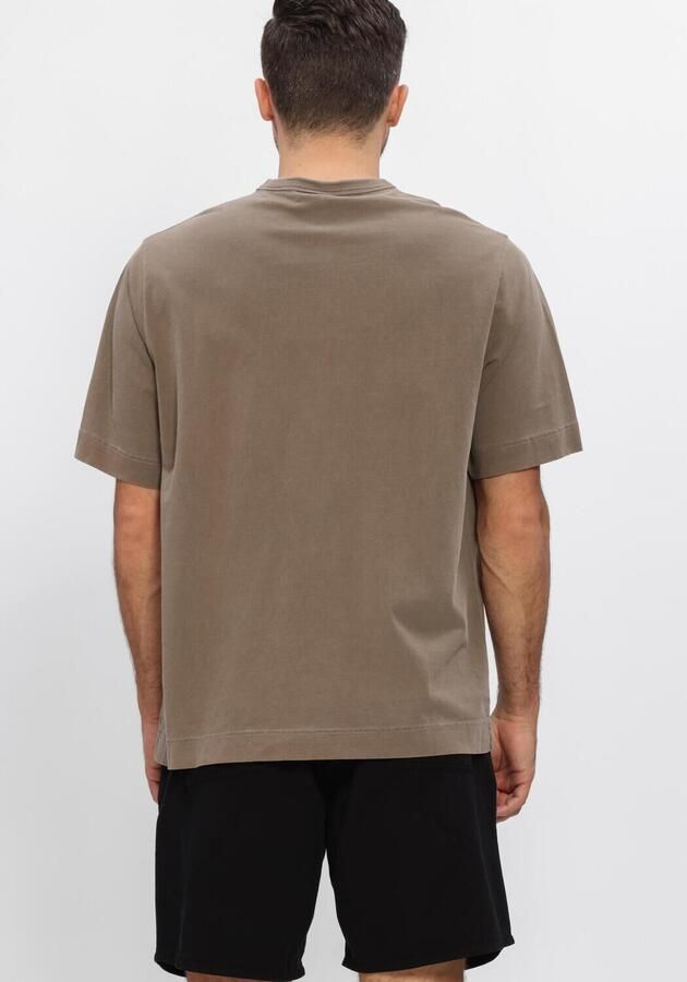FORÉT Forét Heren Polo's & T-shirts Park Loose Fit T-shirt Taupe - Foto 3
