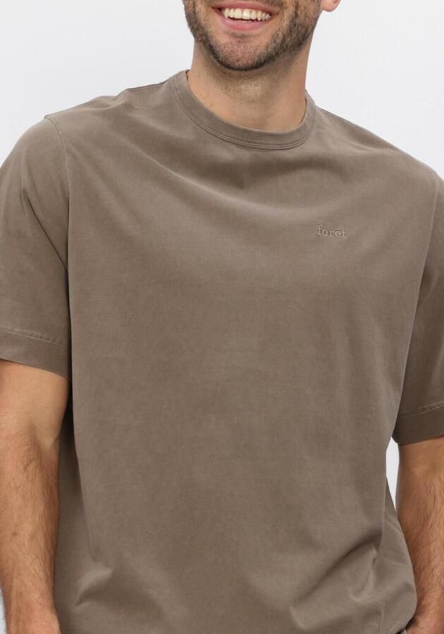 FORÉT Forét Heren Polo's & T-shirts Park Loose Fit T-shirt Taupe - Foto 4